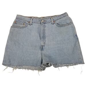 Levi's 550 Women's DIY High Rise Cut Off Denim Jean Shorts Blue Size 30 / 10
